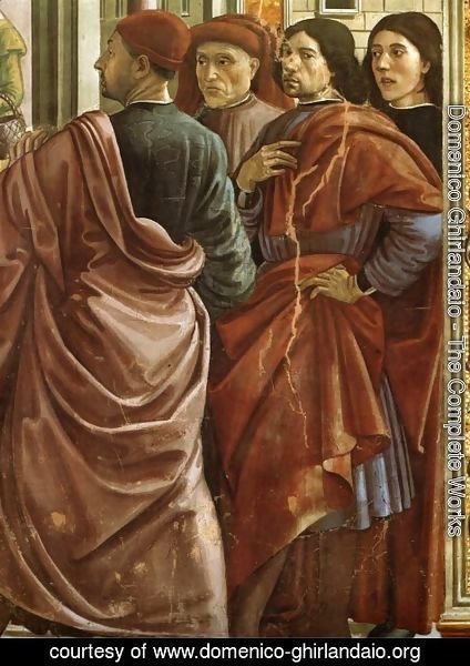 Domenico Ghirlandaio - 01, Expulsion of Joachim from the Temple (Portrait of Ghirlandaio, the second from the right)