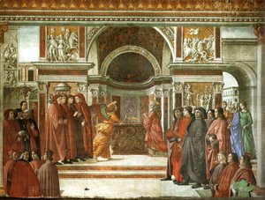 Domenico Ghirlandaio - 10, the angel's announcement to Zaccaria