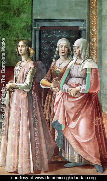 Domenico Ghirlandaio - 12, Birth of St John the Baptist (detail 2)