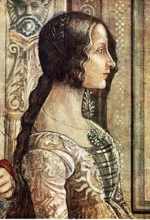 Domenico Ghirlandaio - Birth of Mary (detail) 3