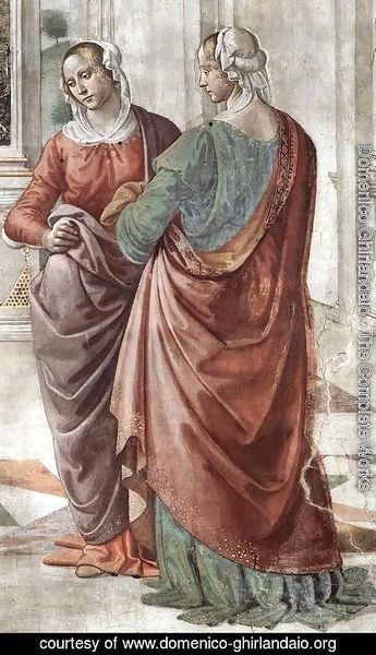 Domenico Ghirlandaio - Zacharias Writes Down the Name of his Son (detail) 2