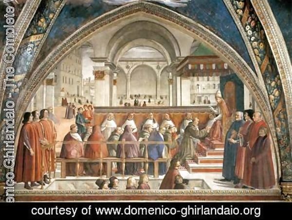 Domenico Ghirlandaio - Confirmation of the Rule 1482-85
