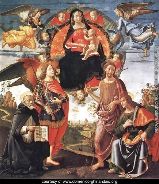 Madonna in Glory with Saints 1490-96
