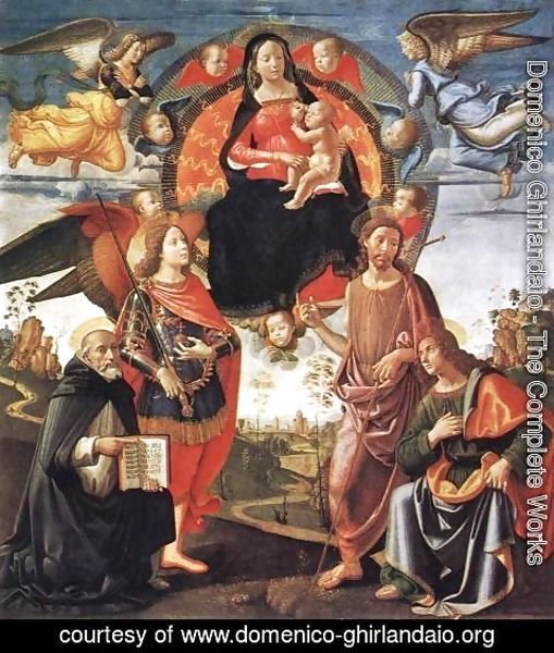 Domenico Ghirlandaio - Madonna in Glory with Saints 1490-96