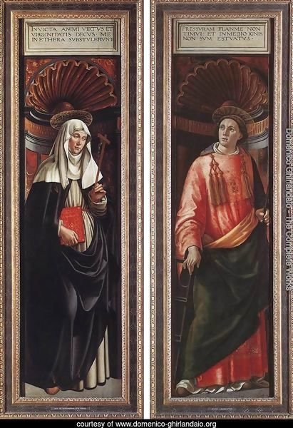 St Catherine of Siena and St Lawrence 1490-98