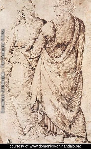 Domenico Ghirlandaio - Study Of Two Women 1486