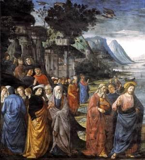 Domenico Ghirlandaio - Calling of the Apostles (detail 1) 1481