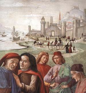 Domenico Ghirlandaio - Renunciation of Worldly Goods (detail 1 ) 1482-85