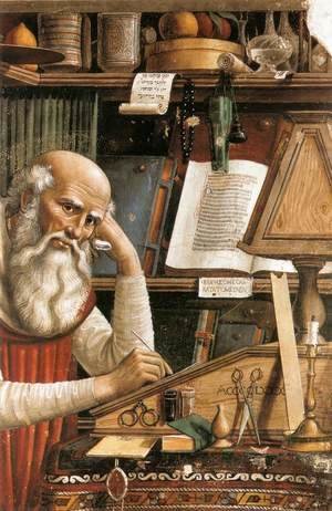 St Jerome in his Study (detail) 1480