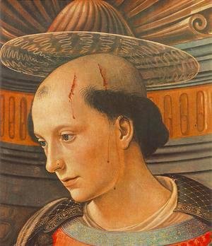 Domenico Ghirlandaio - St Stephen (detail) 1490-94