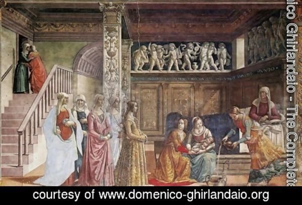 Domenico Ghirlandaio - Nativity of the Virgin (Nascita di Maria)