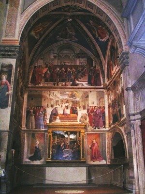 Domenico Ghirlandaio - View of the Santa Trinita Chapel
