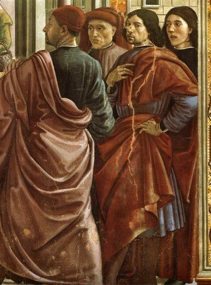 01, Expulsion of Joachim from the Temple (Portrait of Ghirlandaio, the second from the right)
