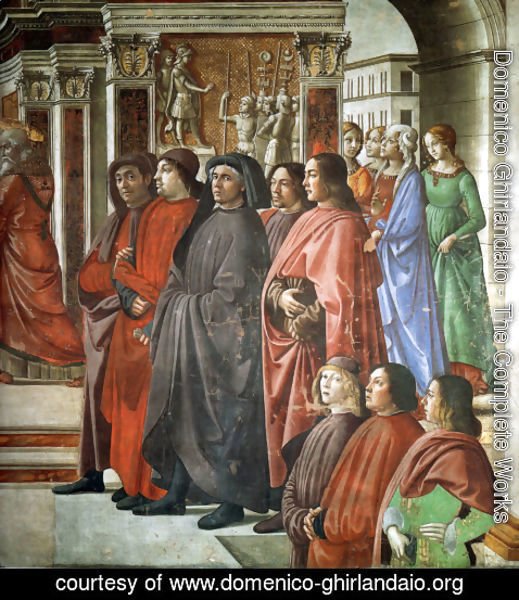 Domenico Ghirlandaio - 10, The angel's announcement to zaccaria, detail