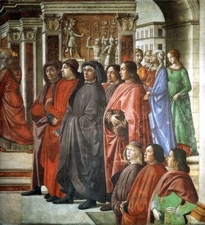 Domenico Ghirlandaio - 10, The angel's announcement to zaccaria, detail