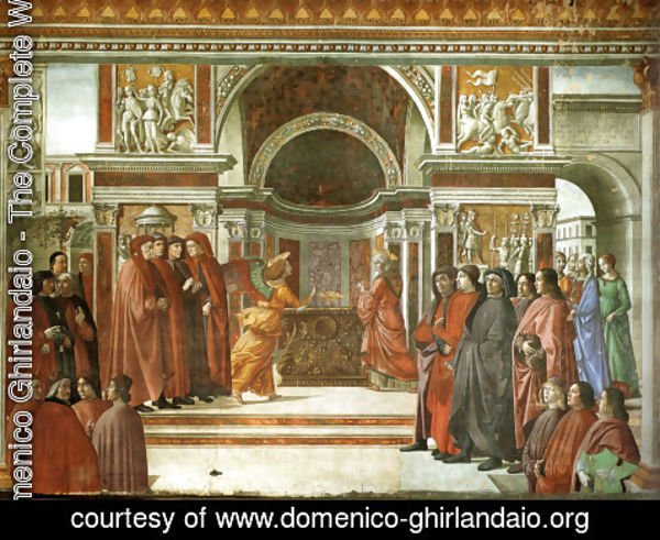 Domenico Ghirlandaio - 10, the angel's announcement to Zaccaria