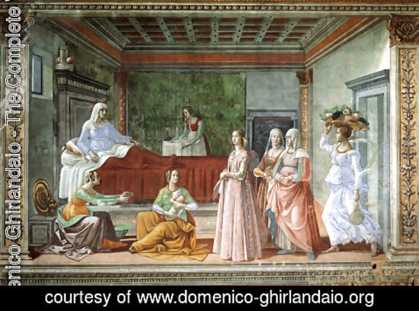 Domenico Ghirlandaio - 12, Birth of St John the Baptist