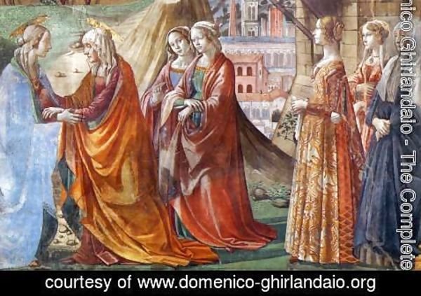 Domenico Ghirlandaio - Visitation (detail)