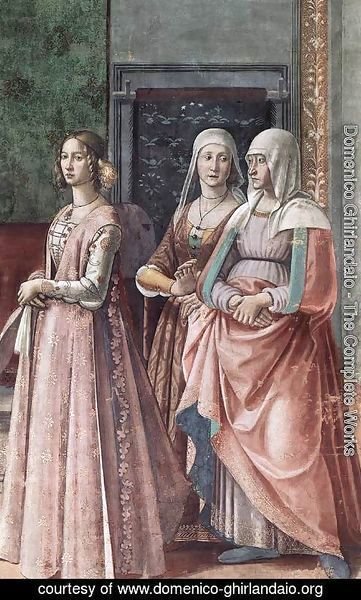 Domenico Ghirlandaio - Birth of St John the Baptist (detail) 2