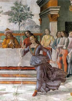 Domenico Ghirlandaio - Herod's Banquet (detail)