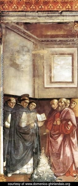 Domenico Ghirlandaio - St Dominic Burning Heretical Writings