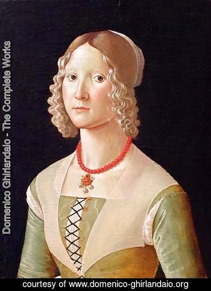 Domenico Ghirlandaio - Portrait of Giovane Donna