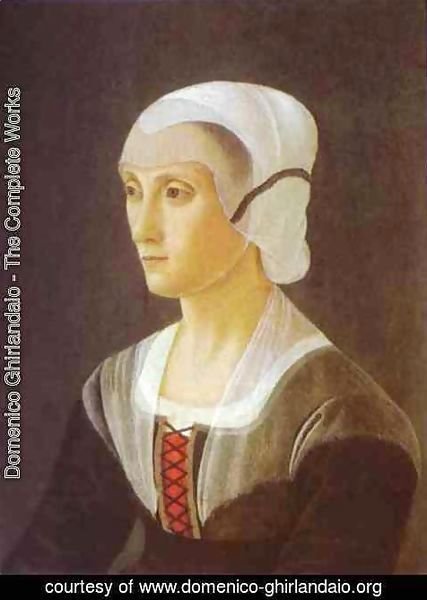 Domenico Ghirlandaio - Portrait of Lucrezia Tornabuoni