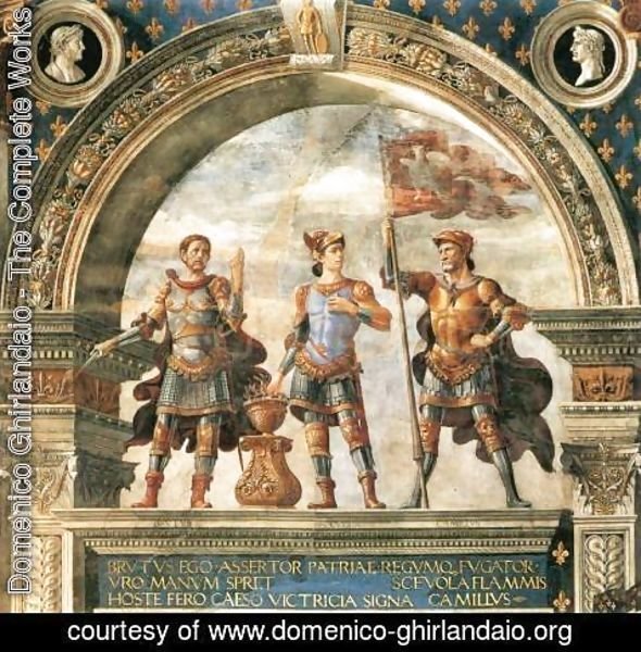 Domenico Ghirlandaio - Decoration of the Sala del Gigli 1482-84