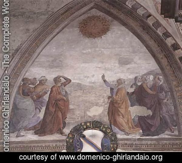 Domenico Ghirlandaio - Meeting of Augustus and the Sibyl c. 1485