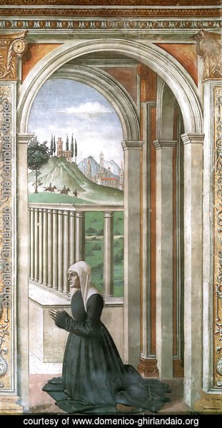 Domenico Ghirlandaio - Portrait Of The Donor Francesca Pitti Tornabuoni