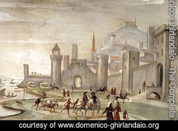 Domenico Ghirlandaio - Renunciation of Worldly Goods (detail 2) 1482-85