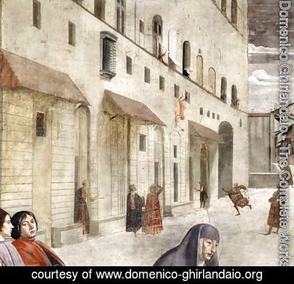 Domenico Ghirlandaio - Resurrection of the Boy (detail 1) 1482-85