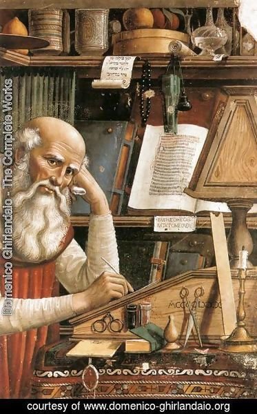 Domenico Ghirlandaio - St Jerome in his Study (detail) 1480